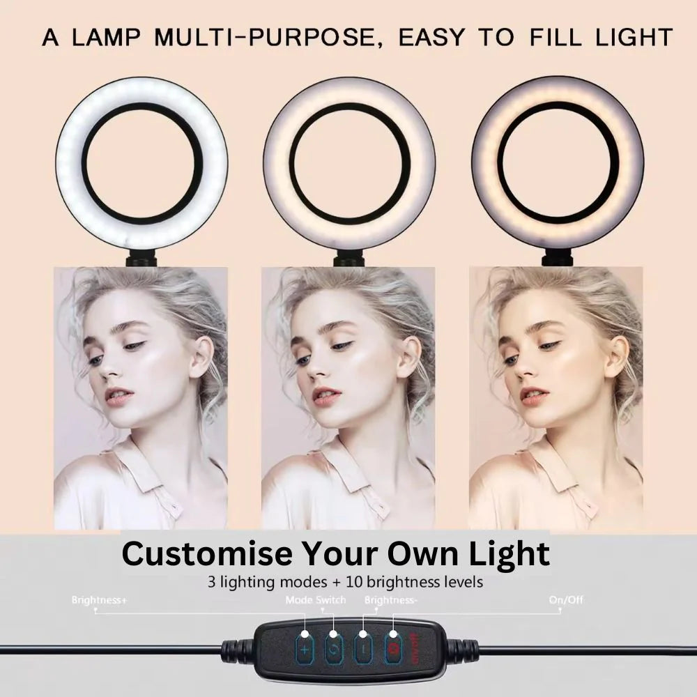 12" LED Ring Light Dimmable Lighting Phone Selfie Tripod Kit Makeup Live Lamp Ausie Sales