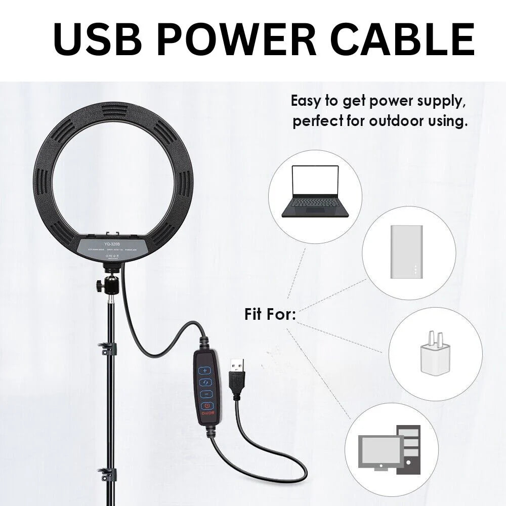 12" LED Ring Light Dimmable Lighting Phone Selfie Tripod Kit Makeup Live Lamp Ausie Sales