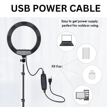 12" LED Ring Light Dimmable Lighting Phone Selfie Tripod Kit Makeup Live Lamp Ausie Sales