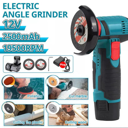 12V Mini Cordless Angle Grinder Brushless Cutting Tool W/ 2 Battery & Charger Ausie Sales