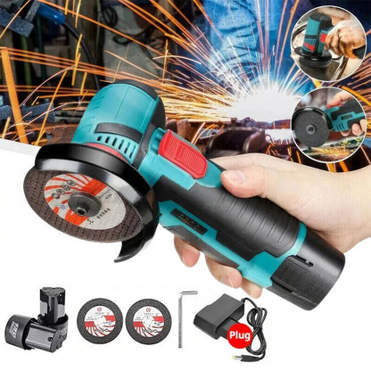 12V Mini Cordless Angle Grinder Brushless Cutting Tool W/ 2 Battery & Charger Ausie Sales