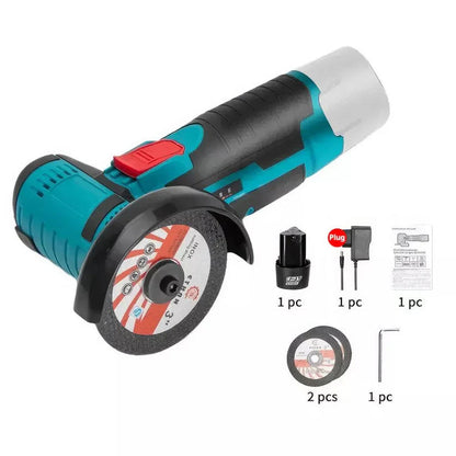 12V Mini Cordless Angle Grinder Brushless Cutting Tool W/ 2 Battery & Charger Ausie Sales