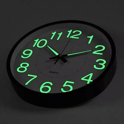 12'' Luminous Wall Clock Glow In The Dark Home Modern Clock Silent Quartz Indoor Ausie Sales
