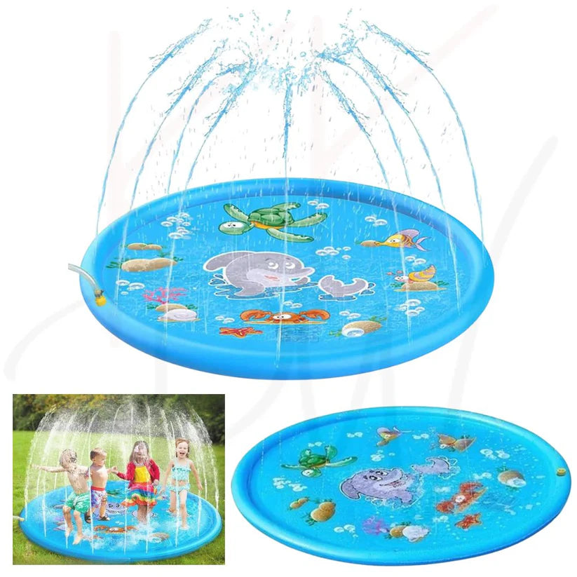 170CM Kids Inflatable Pool Sprinkler Water Mat Splash Spray Play Pad Toy Ausie Sales