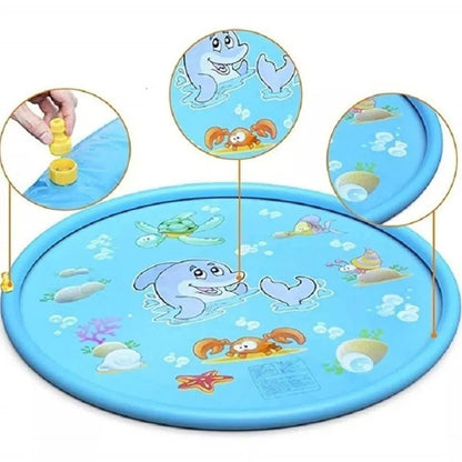 170CM Kids Inflatable Pool Sprinkler Water Mat Splash Spray Play Pad Toy Ausie Sales