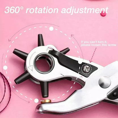 2-4.5mm Revolving Punch Plier Leather Belt Eyelet Hole Puncher Craft Tool Ausie Sales