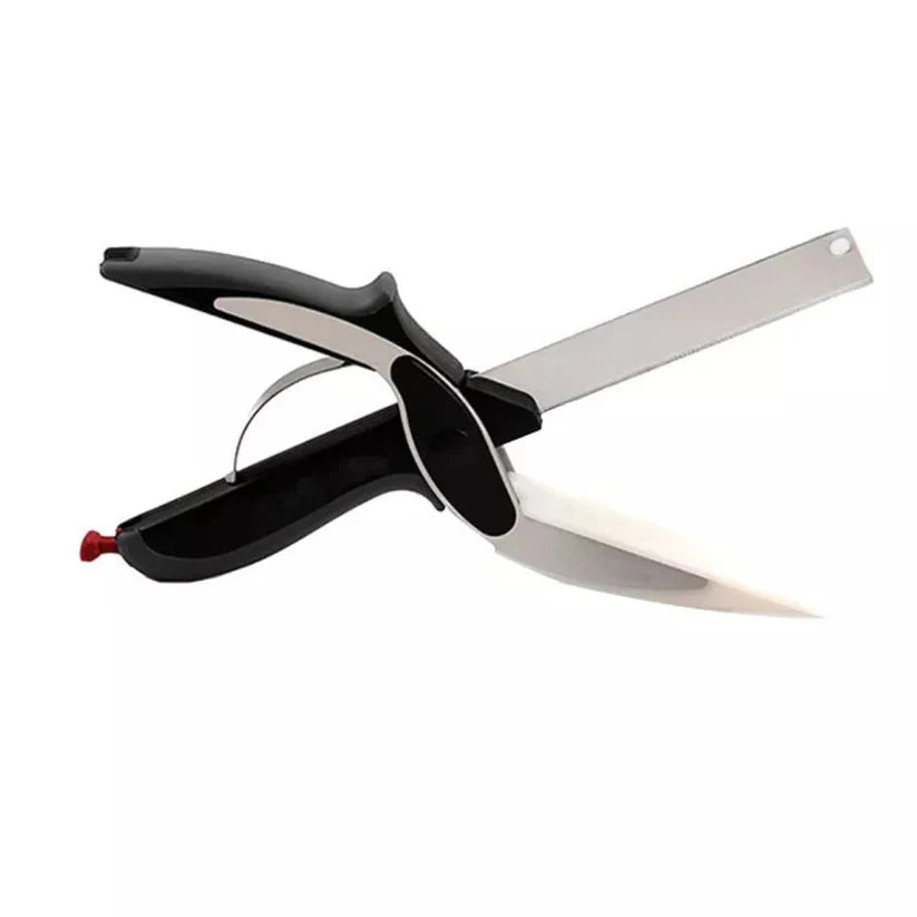 2-in-1 Knife Cutting Board Scissors Trendy Clever Crazy Tool Food Chopper Ausie Sales
