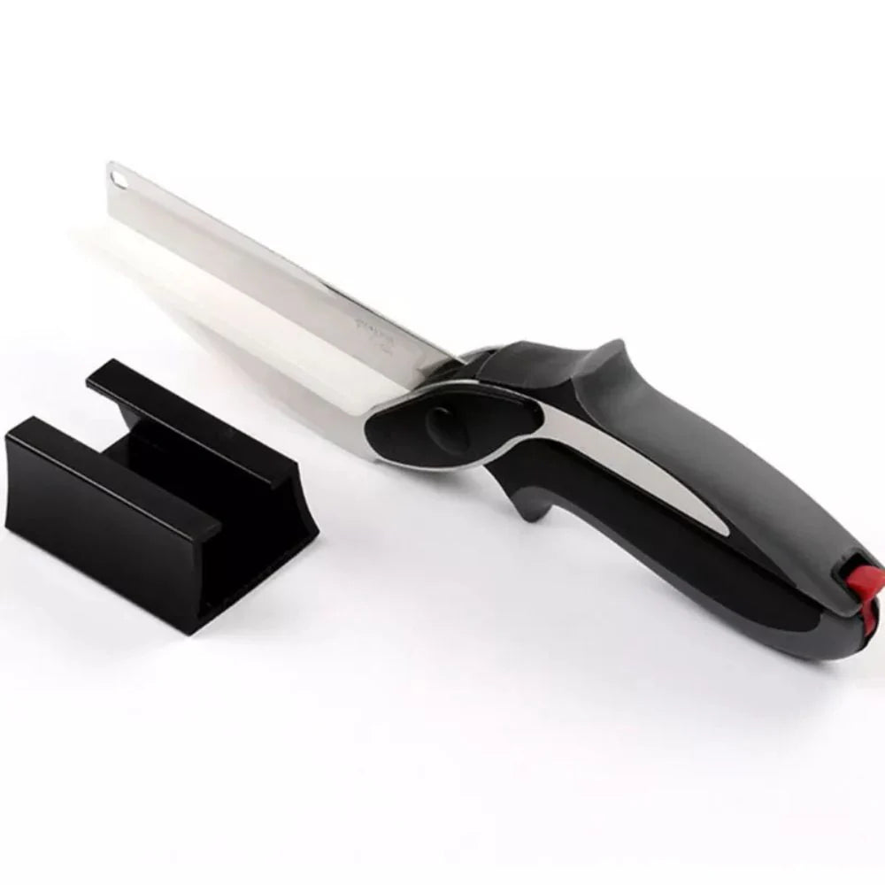 2-in-1 Knife Cutting Board Scissors Trendy Clever Crazy Tool Food Chopper Ausie Sales