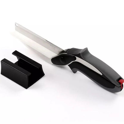 2-in-1 Knife Cutting Board Scissors Trendy Clever Crazy Tool Food Chopper Ausie Sales