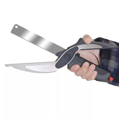 2-in-1 Knife Cutting Board Scissors Trendy Clever Crazy Tool Food Chopper Ausie Sales