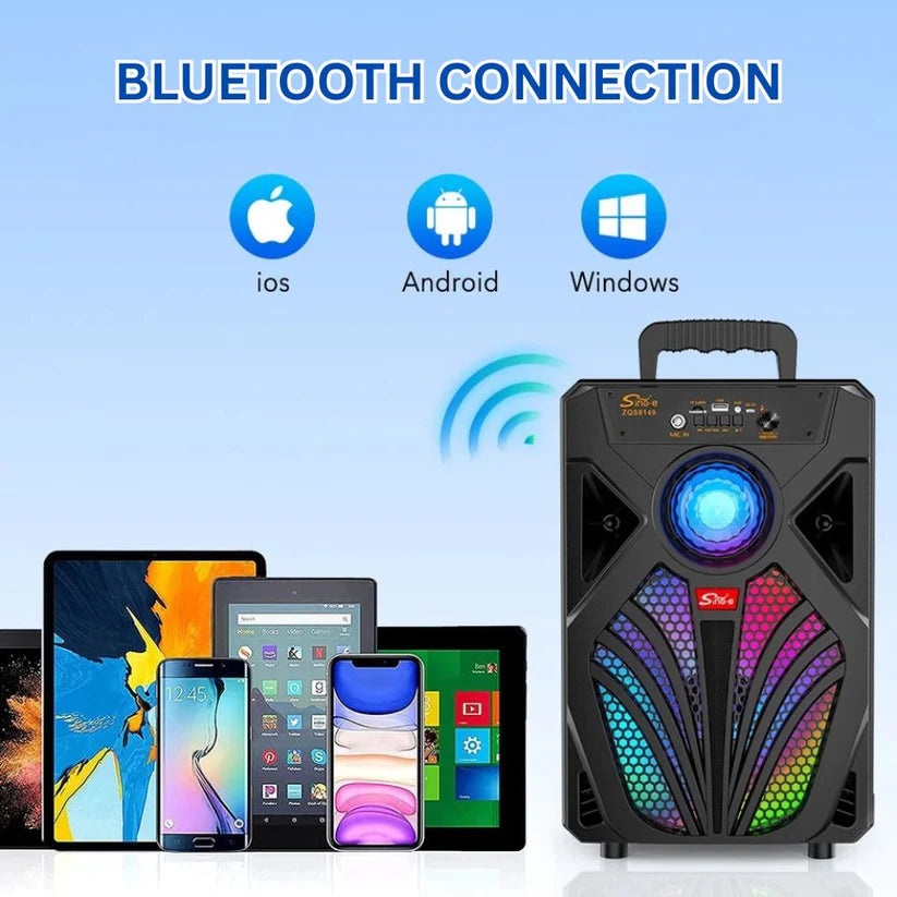 2000W Portable Bluetooth 5.0 Speaker Subwoofer Bass Sound Party Speaker Stereo Ausie Sales