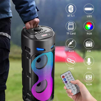 2000W Portable Bluetooth Party Speaker Sub Woofer Heavy Bass Sound System & MIC Ausie Sales