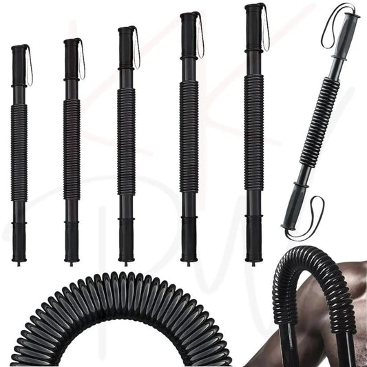 20/30/40/50/60KG Power Twister Flexible Spring Bendy Bar Arm Stretch Gym Fitness Ausie Sales