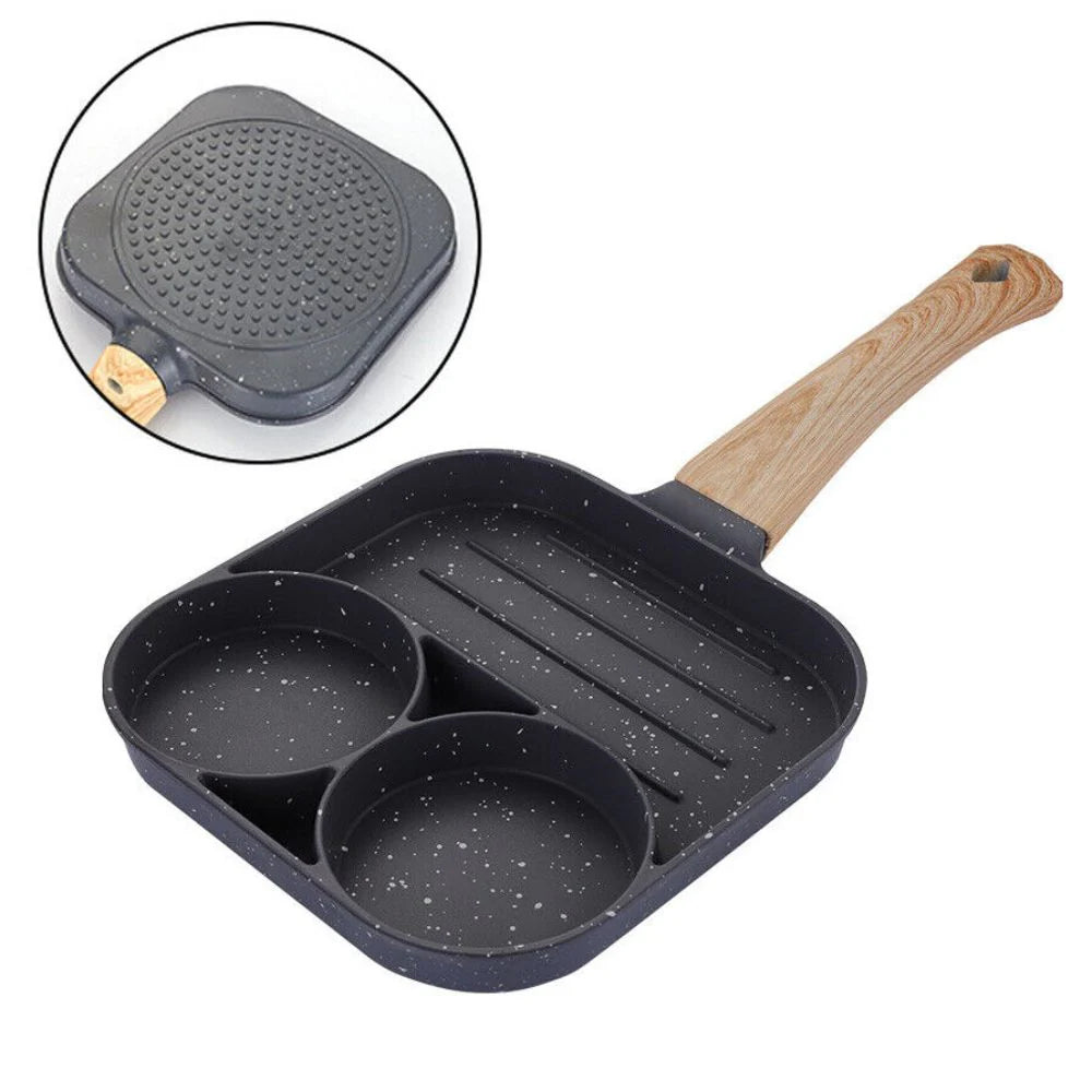 3/4-Hole Fried Egg Pancake Burger Non-Stick Frying Pan Breakfast Egg Maker Cook Ausie Sales