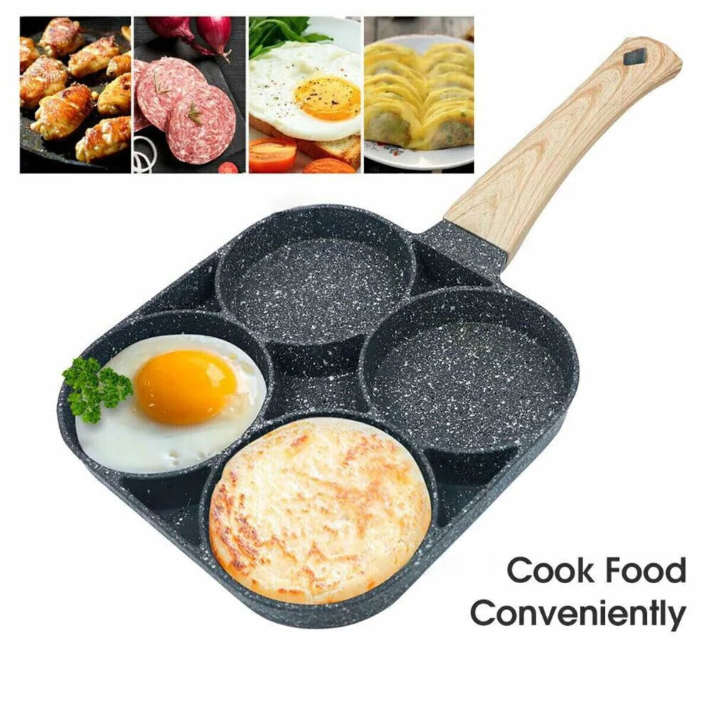 3/4-Hole Fried Egg Pancake Burger Non-Stick Frying Pan Breakfast Egg Maker Cook Ausie Sales