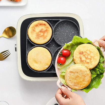 3/4-Hole Fried Egg Pancake Burger Non-Stick Frying Pan Breakfast Egg Maker Cook Ausie Sales