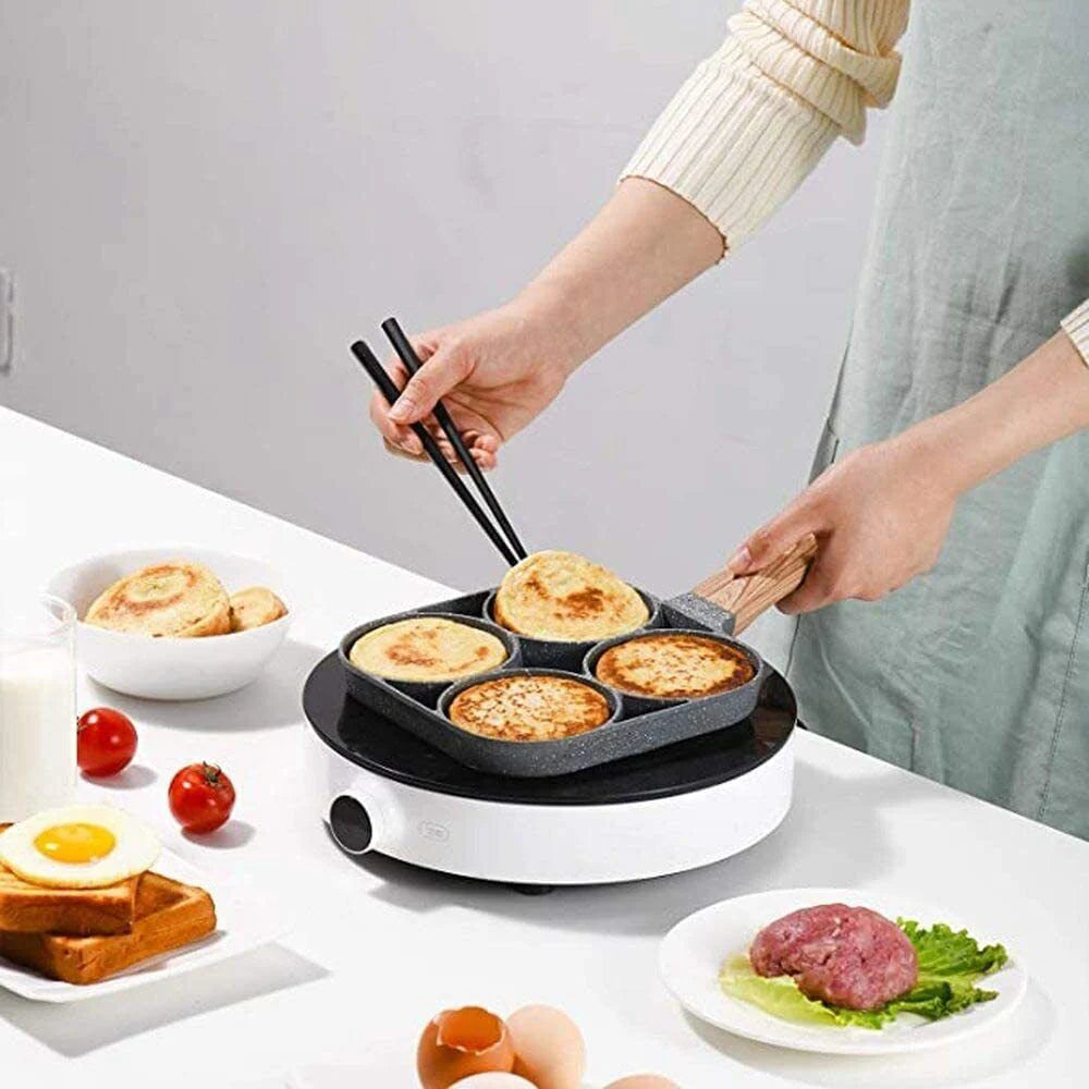 3/4-Hole Fried Egg Pancake Burger Non-Stick Frying Pan Breakfast Egg Maker Cook Ausie Sales