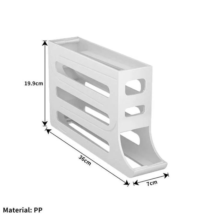 2/4-Tier Automatic Scrolling Egg Rack Holder Storage Box Refrigerator Container - Ausie Sales