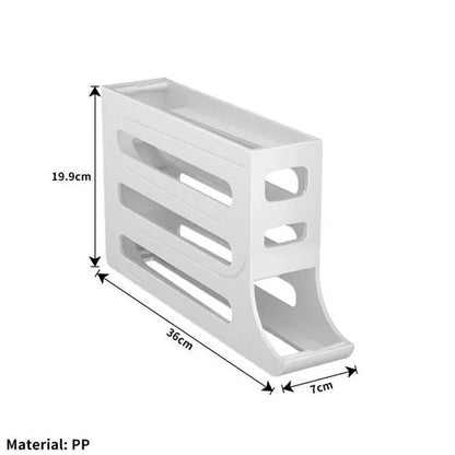 2/4-Tier Automatic Scrolling Egg Rack Holder Storage Box Refrigerator Container - Ausie Sales