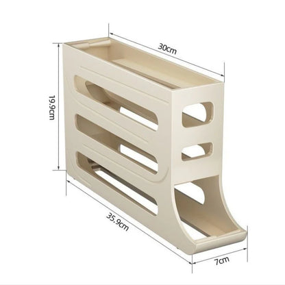 2/4-Tier Automatic Scrolling Egg Rack Holder Storage Box Refrigerator Container - Ausie Sales