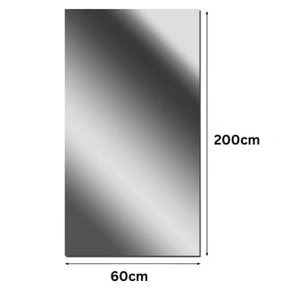 2M Adhesive Large Mirror Wall Sticker Roll Self Bathroom Room DIY Decor Stick On Ausie Sales