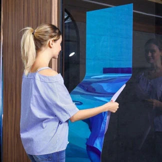 2M Adhesive Large Mirror Wall Sticker Roll Self Bathroom Room DIY Decor Stick On Ausie Sales