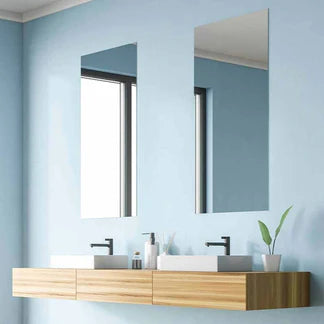2M Adhesive Large Mirror Wall Sticker Roll Self Bathroom Room DIY Decor Stick On Ausie Sales