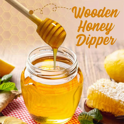 2PCS 16cm Long Wooden Honey Jam Dipper Wood Stirring Rod Stick Syrup Spoon Ausie Sales