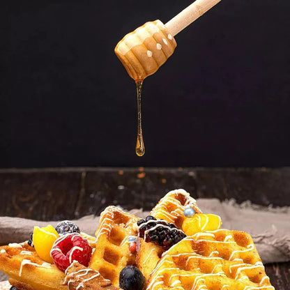 2PCS 16cm Long Wooden Honey Jam Dipper Wood Stirring Rod Stick Syrup Spoon Ausie Sales
