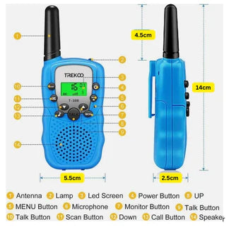 2PCS Kids Portable Walkie Talkie Birthday Gifts Parent-child Interaction Durable Ausie Sales