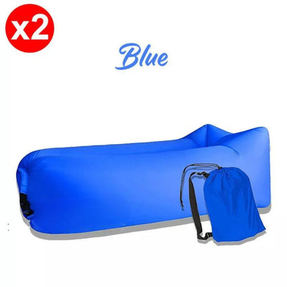 2X Fast Inflatable Lazy Lounge Camping Air Bag Beach Sleeping Sofa Bed hangout Ausie Sales