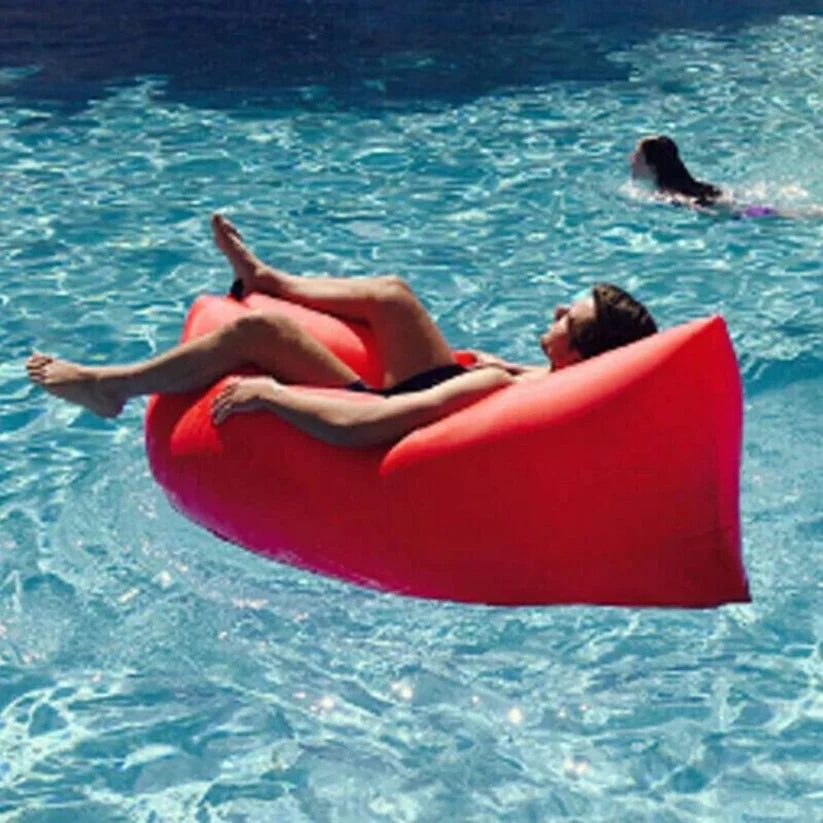 2X Fast Inflatable Lazy Lounge Camping Air Bag Beach Sleeping Sofa Bed hangout Ausie Sales