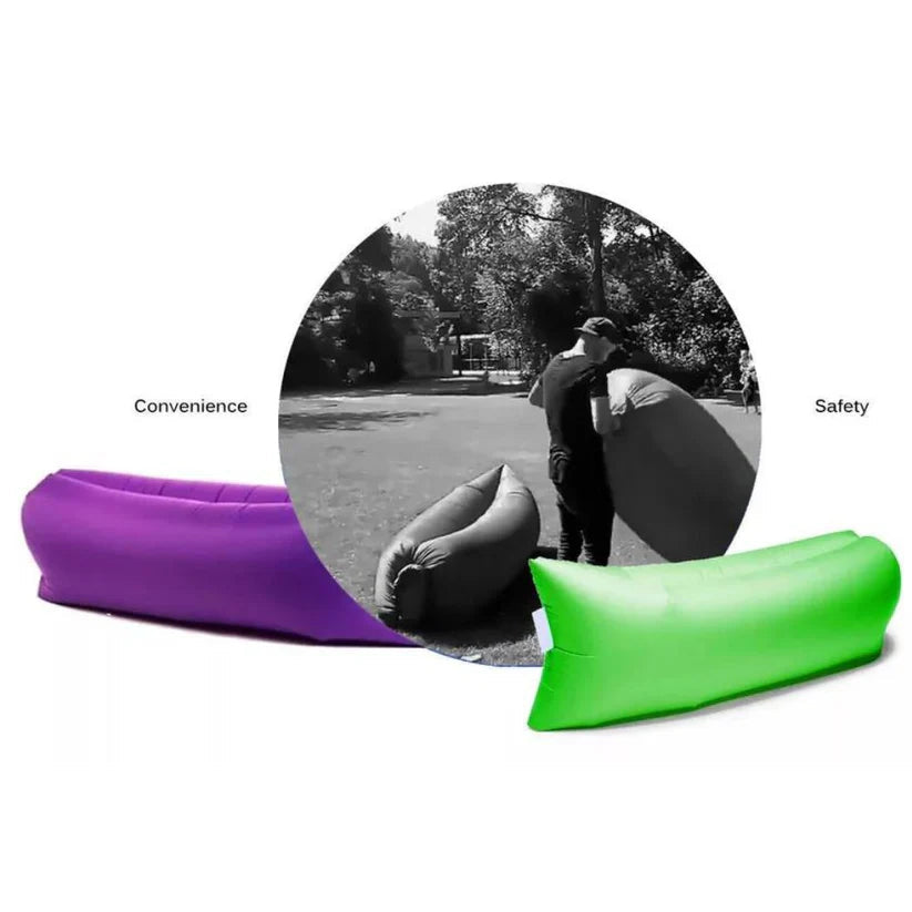 2X Fast Inflatable Lazy Lounge Camping Air Bag Beach Sleeping Sofa Bed hangout Ausie Sales