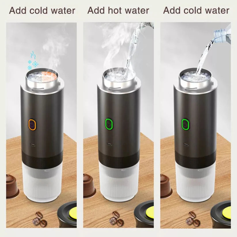 3-in-1 Coffee Maker Wireless Portable Espresso Machine for Car, Home & Camping Ausie Sales