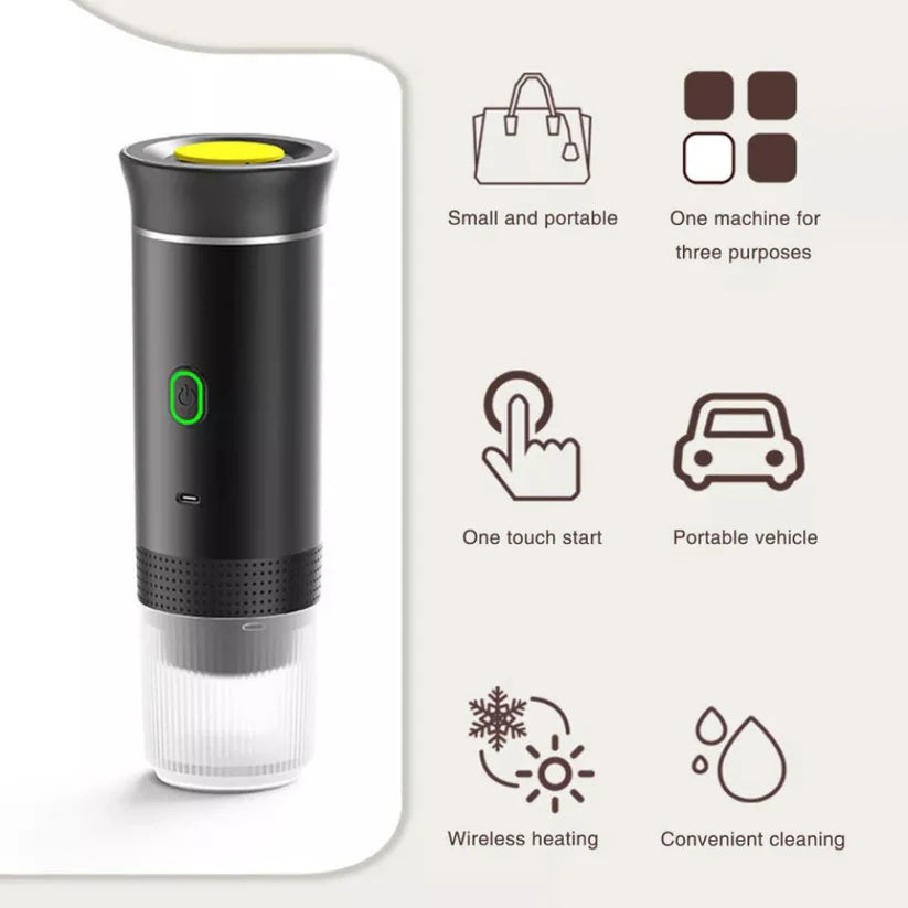 3-in-1 Coffee Maker Wireless Portable Espresso Machine for Car, Home & Camping Ausie Sales