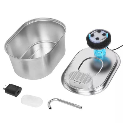 304 Stainless Steel Pet Water Fountain Dog Cat Drinking Dispenser Filter Feeder Ausie Sales