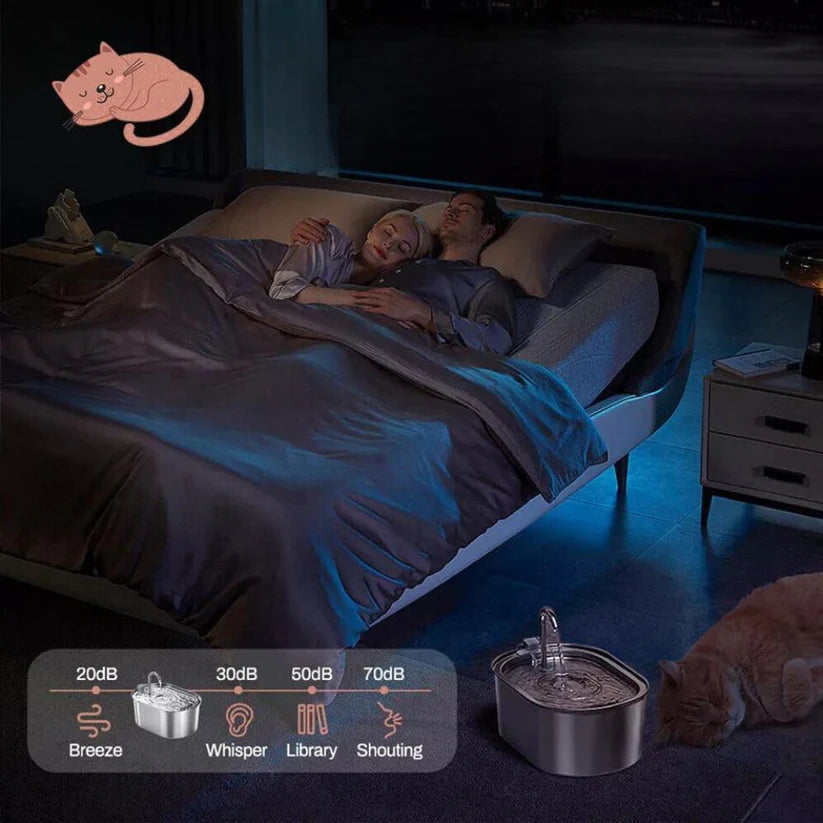 304 Stainless Steel Pet Water Fountain Dog Cat Drinking Dispenser Filter Feeder Ausie Sales