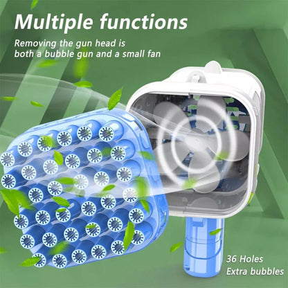 36 Holes Automatic Bubble Gun Bazooka Soap Water Bubble Machine Outdoor Party Ausie Sales