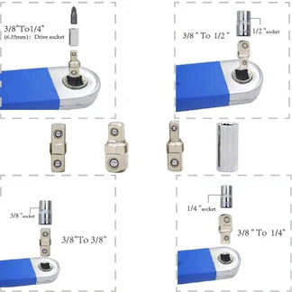 39cm Spanner Extension Wrench Set Offset Ratchet Extender with Adapters Ausie Sales