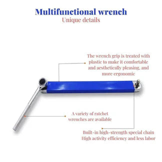 39cm Spanner Extension Wrench Set Offset Ratchet Extender with Adapters Ausie Sales