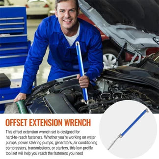 39cm Spanner Extension Wrench Set Offset Ratchet Extender with Adapters Ausie Sales