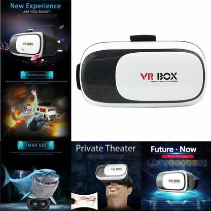 3D Virtual Reality Glasses VR Headset Box Helmet for Phone and Android phone Ausie Sales