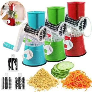 3 in 1 Vegetable Fruit Slicer Kitchen Chopper Cutter Shredder Food Manual Rotary Grater Ausie Sales