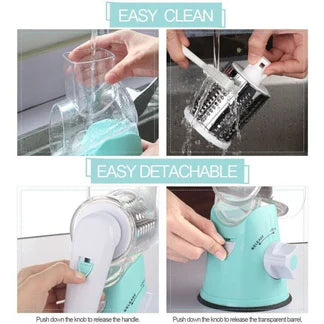 3 in 1 Vegetable Fruit Slicer Kitchen Chopper Cutter Shredder Food Manual Rotary Grater Ausie Sales