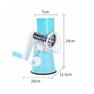3 in 1 Vegetable Fruit Slicer Kitchen Chopper Cutter Shredder Food Manual Rotary Grater Ausie Sales