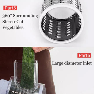 3 in 1 Vegetable Fruit Slicer Kitchen Chopper Cutter Shredder Food Manual Rotary Grater Ausie Sales