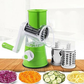 3 in 1 Vegetable Fruit Slicer Kitchen Chopper Cutter Shredder Food Manual Rotary Grater Ausie Sales