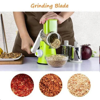 3 in 1 Vegetable Fruit Slicer Kitchen Chopper Cutter Shredder Food Manual Rotary Grater Ausie Sales