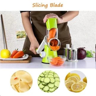 3 in 1 Vegetable Fruit Slicer Kitchen Chopper Cutter Shredder Food Manual Rotary Grater Ausie Sales