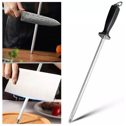 42CM Knife Pro Sharpening Steel Stainless Stick Sharpener Rod Ausie Sales